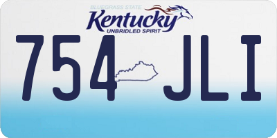 KY license plate 754JLI