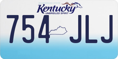 KY license plate 754JLJ