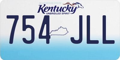 KY license plate 754JLL