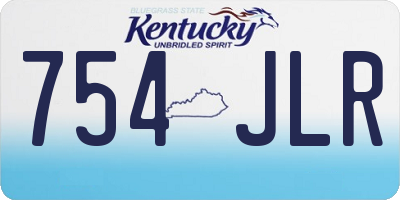 KY license plate 754JLR