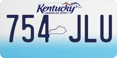 KY license plate 754JLU