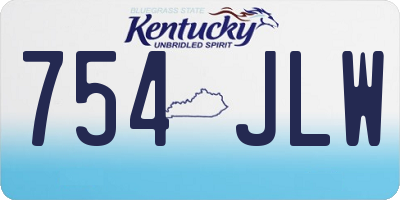 KY license plate 754JLW