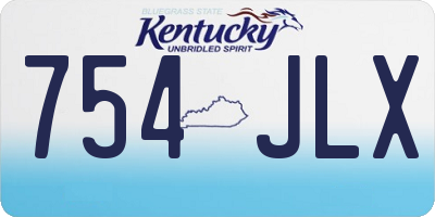 KY license plate 754JLX