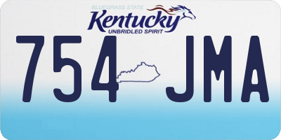 KY license plate 754JMA