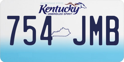 KY license plate 754JMB