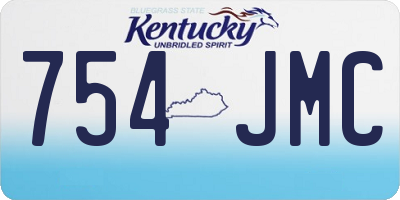 KY license plate 754JMC