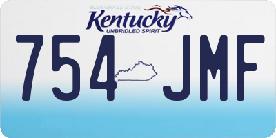 KY license plate 754JMF