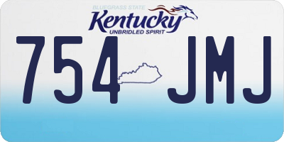 KY license plate 754JMJ