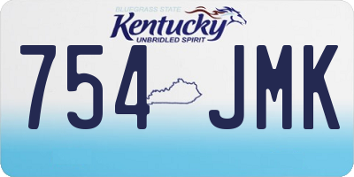 KY license plate 754JMK