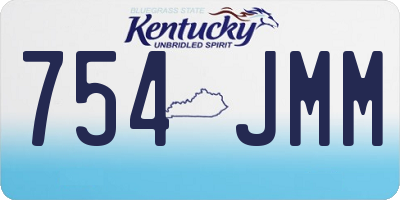 KY license plate 754JMM
