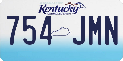 KY license plate 754JMN