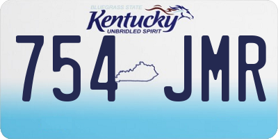 KY license plate 754JMR