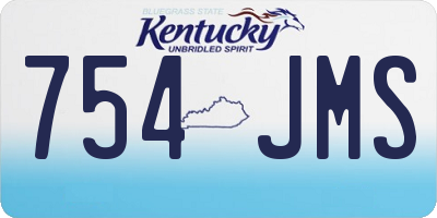 KY license plate 754JMS