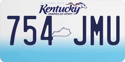 KY license plate 754JMU
