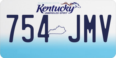 KY license plate 754JMV