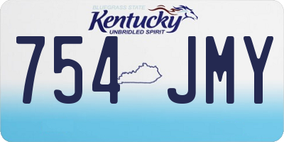 KY license plate 754JMY