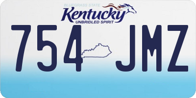 KY license plate 754JMZ