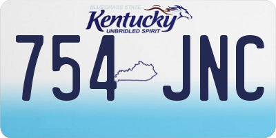 KY license plate 754JNC