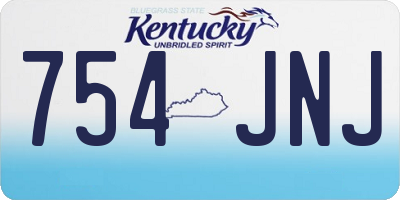KY license plate 754JNJ
