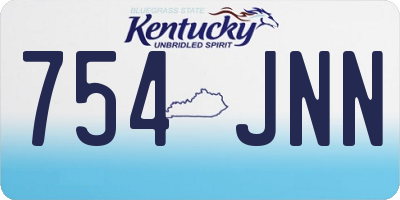 KY license plate 754JNN