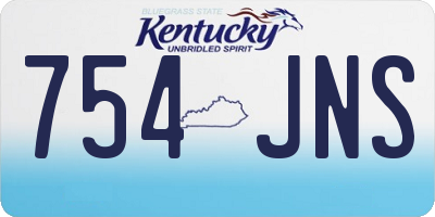 KY license plate 754JNS