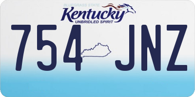KY license plate 754JNZ
