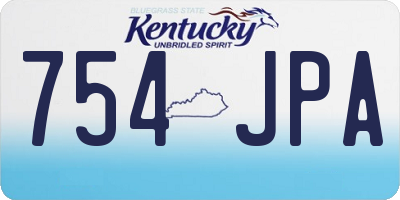 KY license plate 754JPA