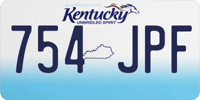 KY license plate 754JPF