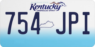 KY license plate 754JPI