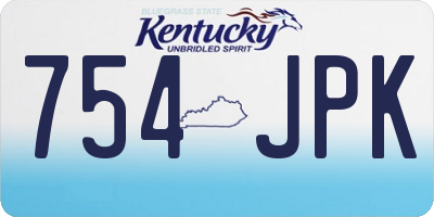 KY license plate 754JPK