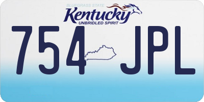 KY license plate 754JPL