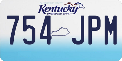 KY license plate 754JPM