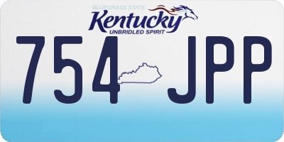 KY license plate 754JPP
