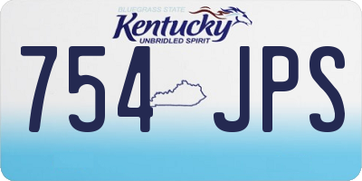 KY license plate 754JPS