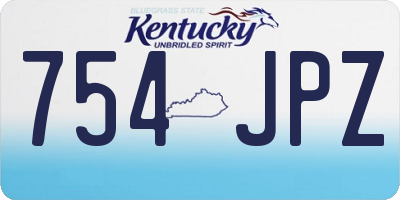 KY license plate 754JPZ