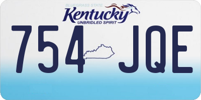 KY license plate 754JQE