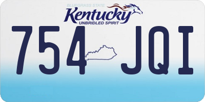 KY license plate 754JQI