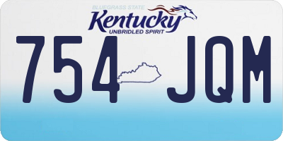 KY license plate 754JQM