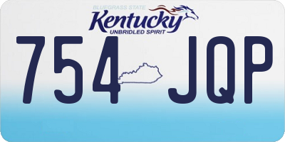 KY license plate 754JQP