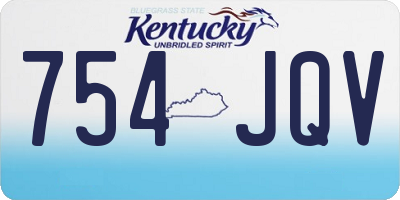 KY license plate 754JQV