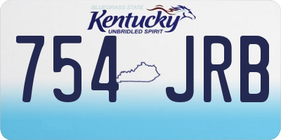 KY license plate 754JRB