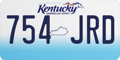 KY license plate 754JRD