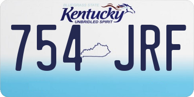 KY license plate 754JRF