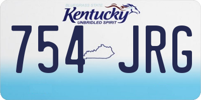 KY license plate 754JRG