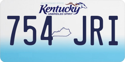 KY license plate 754JRI