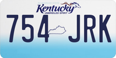 KY license plate 754JRK