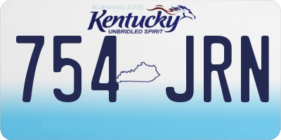 KY license plate 754JRN