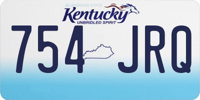 KY license plate 754JRQ