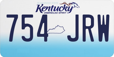 KY license plate 754JRW