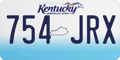 KY license plate 754JRX